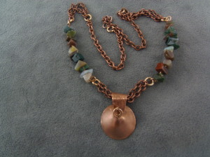 Gold on Copper Necklace